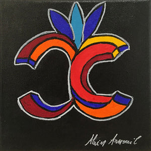ARNOUIL Alain - Série Lettrage - C (Peinture, Acrylique / toile) - ART ET MISS