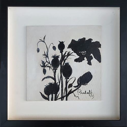 BEALAFF-GIROTTO Béa - Coquelicot en fleur (tableau, encre/carton entoilé) - ART ET MISS