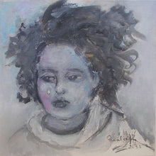 Charger l&#39;image dans la galerie, BEALAFF-GIROTTO Béa - Une larme coule sur ta joue (tableau, encre/carton entoilé) - ART ET MISS