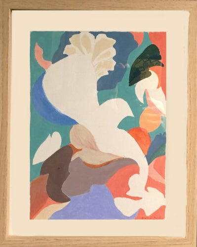 Béatrice GAICHIES - White bird (Peinture, Huile et Acrylique / papier) - ART ET MISS