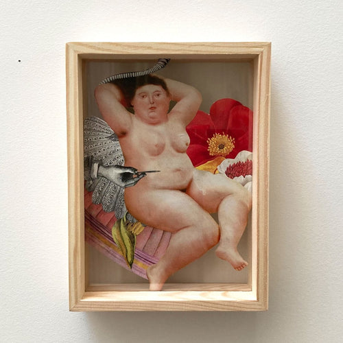 BLONDEL Sidonie - Botero (Collage sous verre cadre bois) - ART ET MISS
