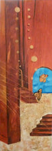Charger l&#39;image dans la galerie, CHESCA - Fantaisie en rouge 2 (tableau, huile et collages / toile) - ART ET MISS