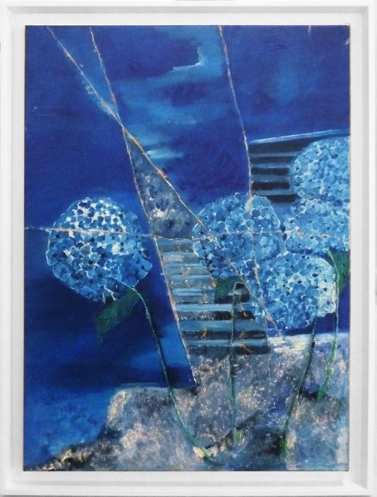 CHESCA - Vertige floral (tableau, huile et collages / toile) - ART ET MISS