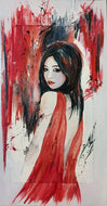 CHRISTY - Arrogance Elégance (tableau, encre et aquarelle / papier marouflé sur toile) - ART ET MISS