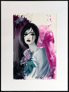 CHRISTY - Beauté fatale (tableau, encre de soie et aquarelle / papier) - ART ET MISS
