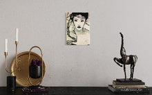 Charger l&#39;image dans la galerie, CHRISTY - Beauty on Veil (tableau, Aquarelle, crayon, graphite / papier) - ART ET MISS