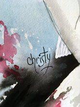 Charger l&#39;image dans la galerie, CHRISTY - Une certaine délicatesse (tableau, encre et aquarelle / papier) - ART ET MISS