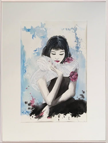 CHRISTY - Une certaine délicatesse (tableau, encre et aquarelle / papier) - ART ET MISS