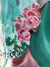 Charger l&#39;image dans la galerie, CHRISTY - Volupté harmonieuse(tableau, encre de soie et aquarelle / papier) - ART ET MISS