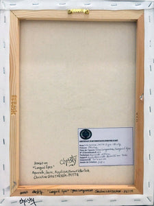 CHRISTY - Yeux langoureux (tableau, encre et aquarelle / papier marouflé sur toile) - ART ET MISS