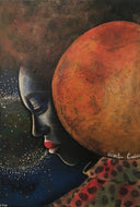 COCCINA Claudia : Cosmic messenger (Tableau, Acrylique et tissus sur toile) - ART ET MISS
