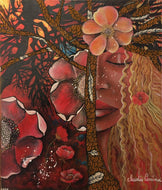 COCCINA Claudia : Fiori (Tableau, Acrylique et tissus sur toile) - ART ET MISS