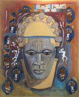 COCCINA Claudia : Idia (Tableau, Acrylique et tissu sur toile) - ART ET MISS