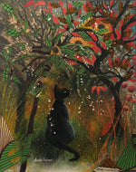 COCCINA Claudia : Panthère (Tableau, Acrylique et tissu sur toile) - ART ET MISS