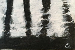 COLOMÈS Didier - Attendre sous la pluie (tableau, Acrylique / toile) - ART ET MISS