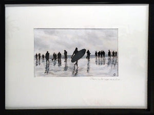 COLOMÈS Didier - Glisser sur les vagues de ses rêves (tableau, Acrylique / papier) - ART ET MISS