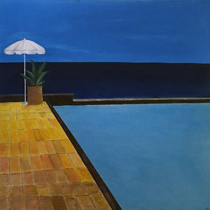 COLOMÈS Didier - La piscine et la mer (tableau, Acrylique / toile) - ART ET MISS