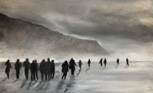 COLOMÈS Didier - Tous vers la mer, un jour d'orage (tableau, Acrylique / papier) - ART ET MISS