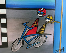 Charger l&#39;image dans la galerie, COULIBEUF-ESPEJO Beatrice : Cyclo city (acrylique/toile ) - ART ET MISS