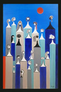 COULIBEUF-ESPEJO Beatrice : La cité des femmes (Tableau acrylique sur toile ) - ART ET MISS