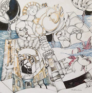 COUTEAU Maryse-Anne : La clé de l'énigme (Tableau, encre sur papier) - ART ET MISS