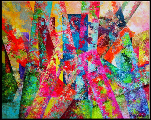 DARDEAU Monique - Fragmentation tableau abstrait, Acrylique / toile - ART ET MISS