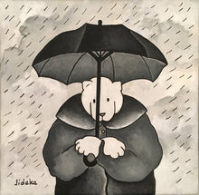 Charger l&#39;image dans la galerie, DESCHAMPS-KUS Jocelyne - Ours sous la pluie (tableau, Acrylique/toile) - ART ET MISS