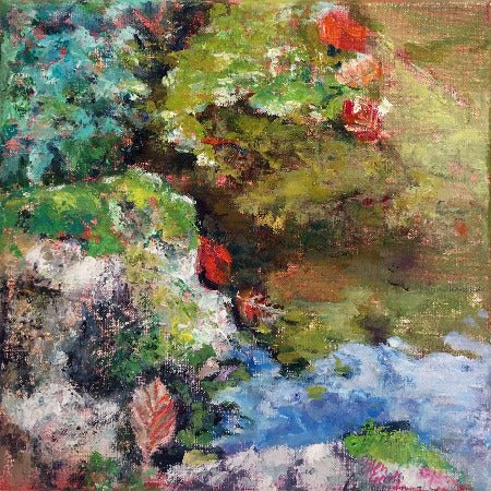 Ellen GEERTS : Reflets - Jardin Valsansibio (Tableau, huile sur toile) - ART ET MISS