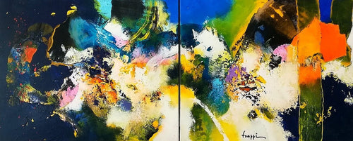 FRAPPIS - Rêve d'orient de sable et de mer - diptyque (tableau, Acrylique / toile) - ART ET MISS