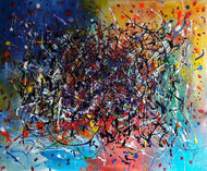 GUERRY Christiane - Joy II (tableau, Acrylique et fil de coton / toile) - ART ET MISS