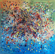 GUERRY Christiane - JOY (tableau, Acrylique et fil de coton / toile) - ART ET MISS