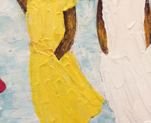 Charger l&#39;image dans la galerie, GUERRY Christiane - Les belles du bord de mer (tableau, Acrylique et collage / toile) - ART ET MISS