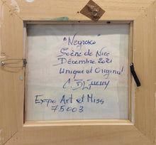 Charger l&#39;image dans la galerie, GUERRY Christiane - Scène de Nice - Negresco (tableau, Acrylique et collage / toile) - ART ET MISS