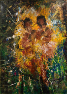 GUERRY Christiane - Sur un air de violoniste (tableau, Acrylique et collages / toile) - ART ET MISS