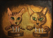 Charger l&#39;image dans la galerie, HANNIBAL Jiri - Anniversaire des chattes (Peinture, Huile / bois) - ART ET MISS