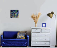 Charger l&#39;image dans la galerie, JASSELIN Danièle - La Note bleue (tableau, Acrylique et collages / Toile) - ART ET MISS