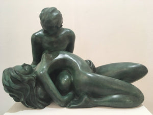 LACROIX-LAREE Jo - Etreinte (Sculpture, Bronze) - ART ET MISS