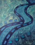 LALLEMENT Martine - À la dérive 5 (tableau, acrylique / toile) - ART ET MISS