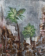 LALLEMENT Martine - Fleur de béton (tableau, Acrylique sur toile) - ART ET MISS