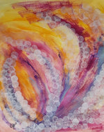 LALLEMENT Martine - La boucle (tableau, collages, acrylique) - ART ET MISS