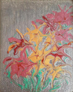 LALLEMENT Martine - Le bouquet (tableau, technique mixte nacrée / bois) - ART ET MISS