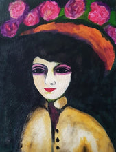 Charger l&#39;image dans la galerie, LALLEMENT Martine - Le chapeau de roses (tableau, acrylique / toile) - ART ET MISS