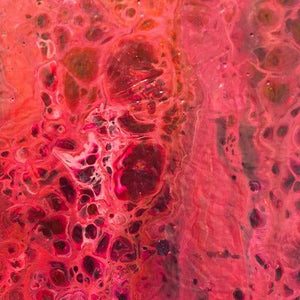 LALLEMENT Martine - Rêves en rouges (tableau, technique mixte nacrée / toile) - ART ET MISS