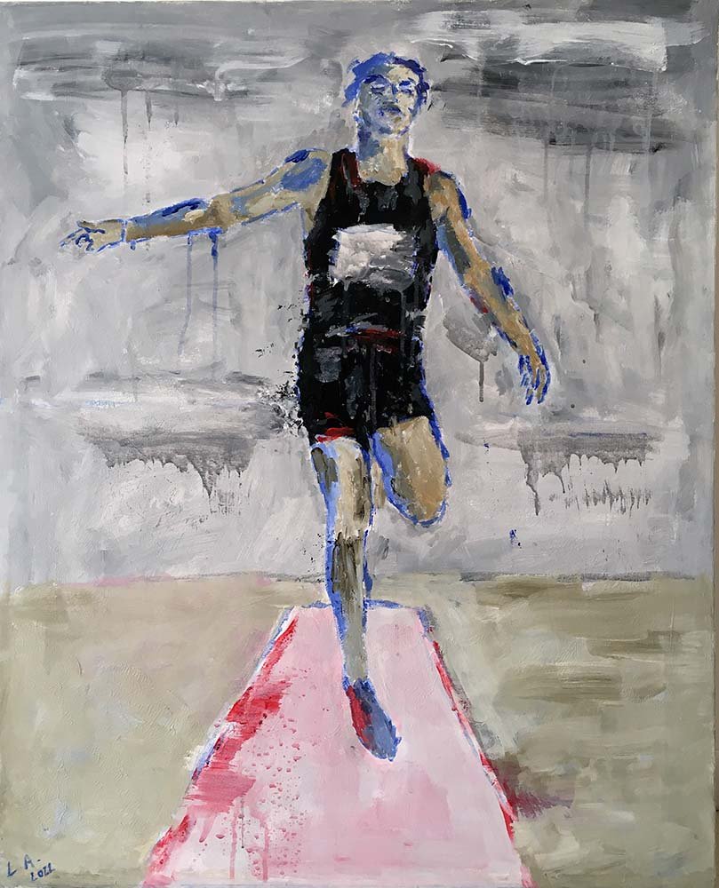 LANZI Arno : Athletisme 1 (Tableau, acrylique sur toile) - ART ET MISS