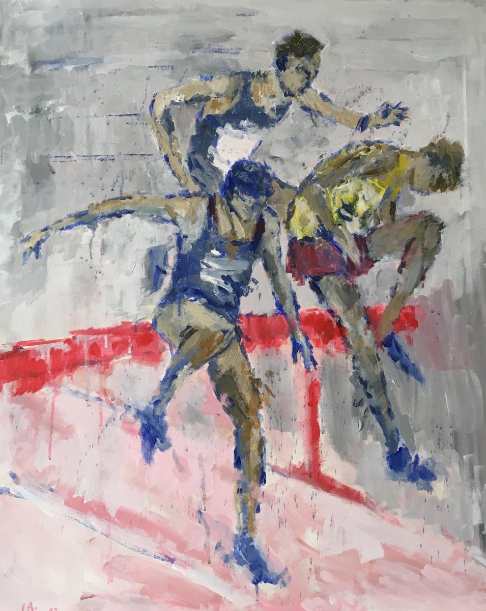 LANZI Arno : Athletisme 4 (Tableau, acrylique sur toile) - ART ET MISS