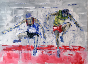 LANZI Arno : Athletisme 5 (Tableau, acrylique sur toile) - ART ET MISS