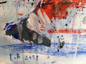 LANZI Arno : Rugby 1 (Tableau, acrylique sur toile) - ART ET MISS