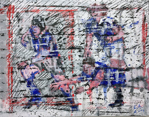 LANZI Arno : Rugby 12 (Tableau, acrylique sur toile) - ART ET MISS