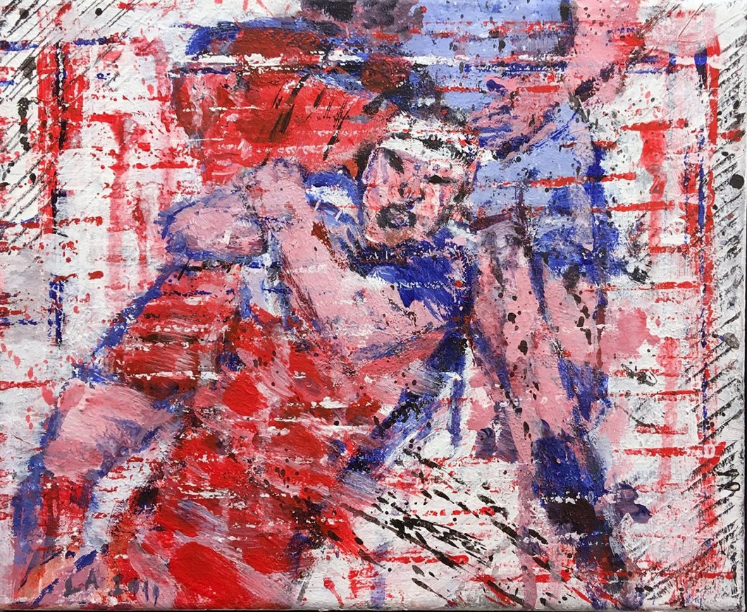 LANZI Arno : Rugby 14 (Tableau, acrylique sur toile) - ART ET MISS