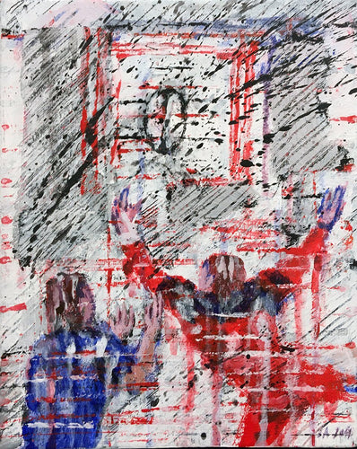 LANZI Arno : Rugby 15 (Tableau, acrylique sur toile) - ART ET MISS